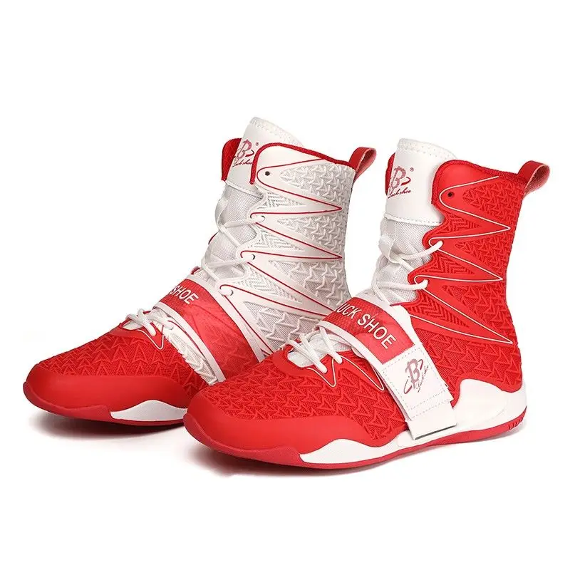 High quality men's and women's wrestling shoes Fashion simple lightweight fitness shoes Professional boxing shoes Anti-skid