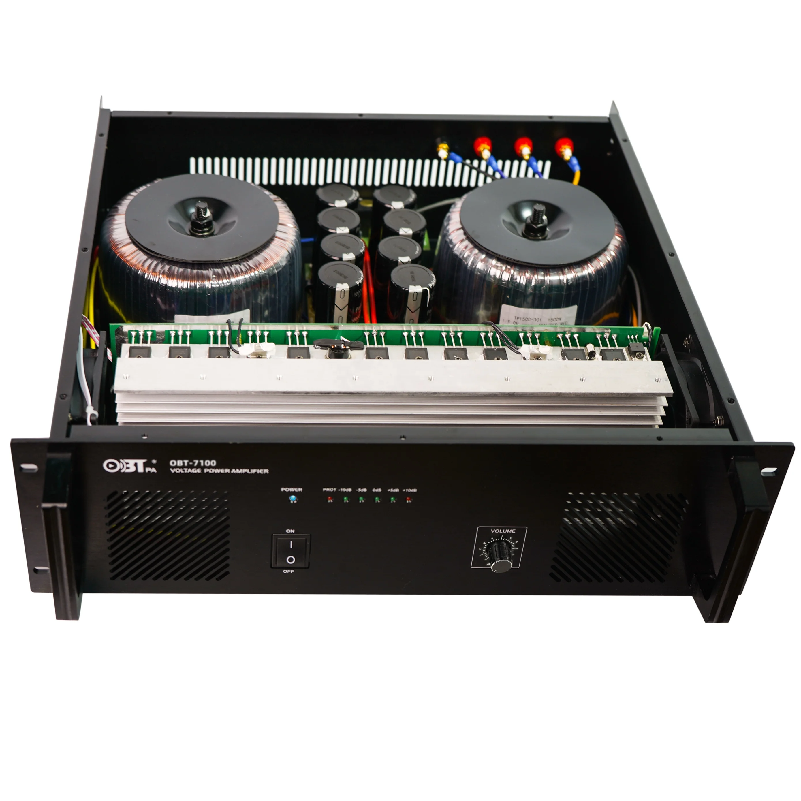 OBT-7100 1000 Watts Hifi Digital Signal Amplifier 70v Speaker Outputs Pa Power Amplifier for Sale