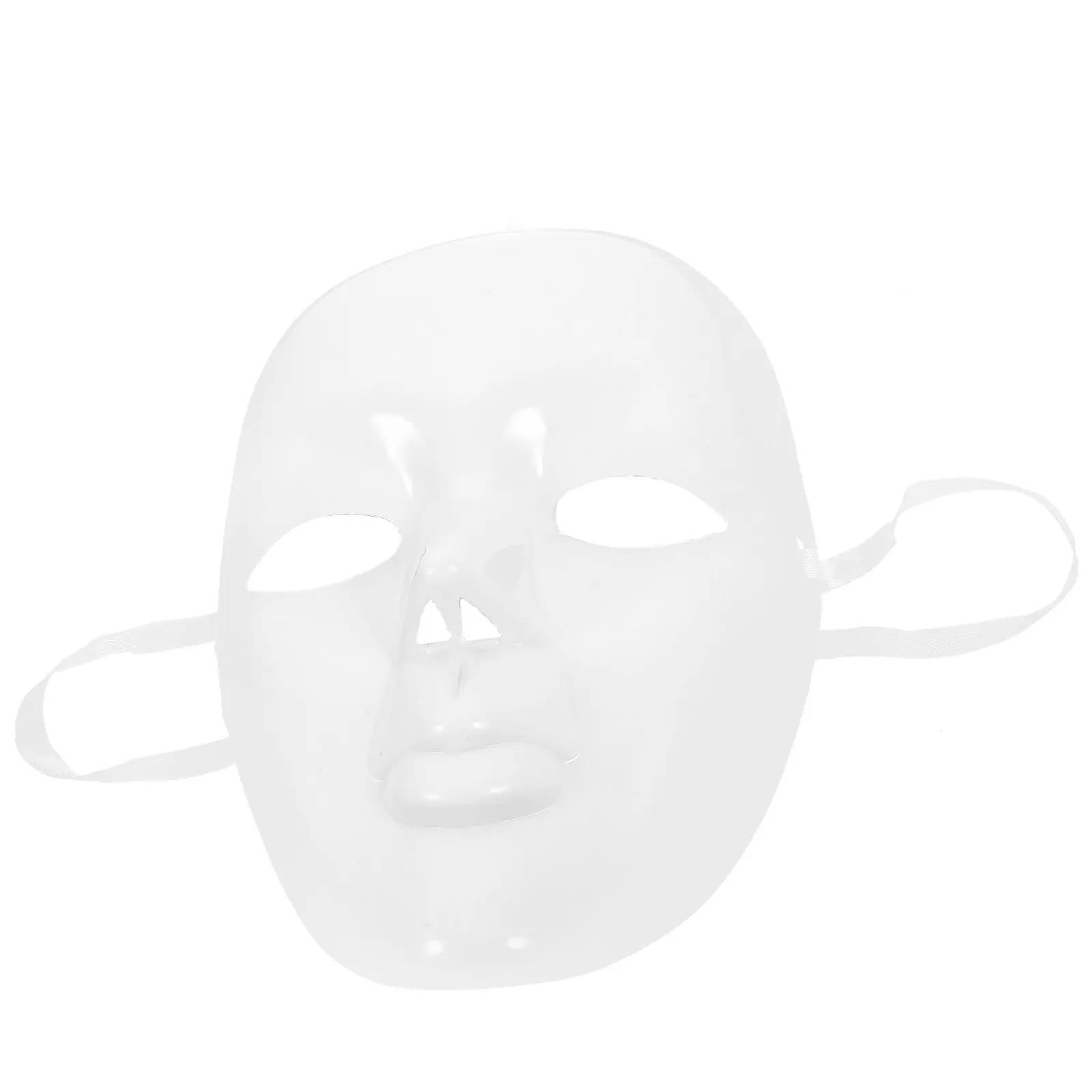 Weiße Blanko-Maske aus Kunststoff für DIY-Projekte, Unbemalte Vollgesichtsmaske für Cosplay und Maskerade-Requisiten – Detail 5