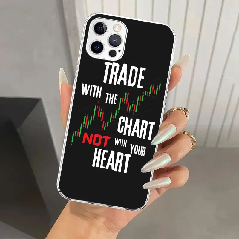 Trade Investment Forex Stock Market Phone Case for Iphone 16 15 14 13 12 Mini 11 Pro Max X XS XR 7 Plus 8 SE 2020 Soft Funda Pri