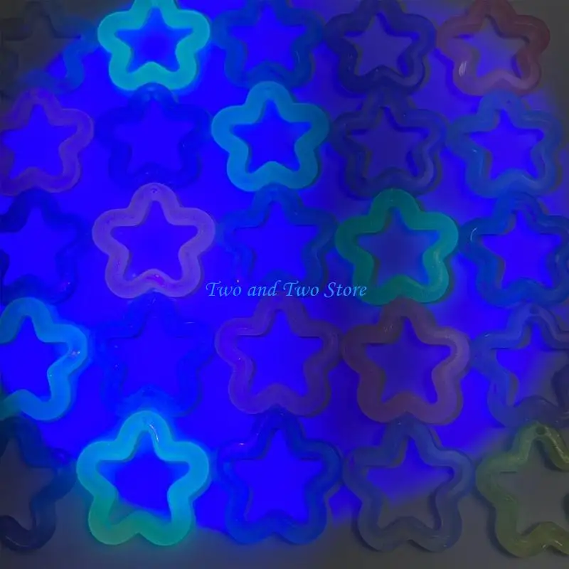 HX6F Hollow Star Charms Pendants DIY Earrings Jewelry Making Supplies for Womens