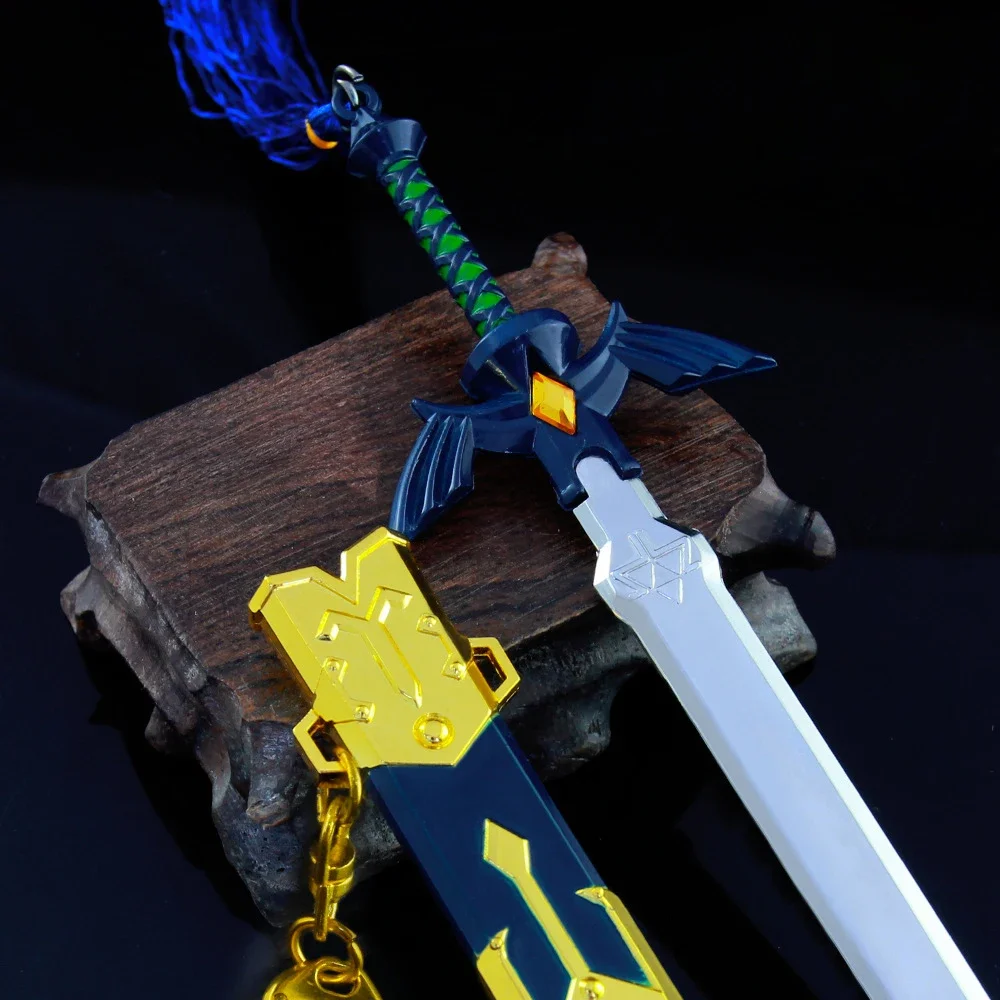 Die Hyrule Fantasie Waffe Link Master Schwert Hylian Schild Spiel Schlüssel bund Waffe Modell Katana Samurai Spielzeug für Jungen Halloween Geschenk