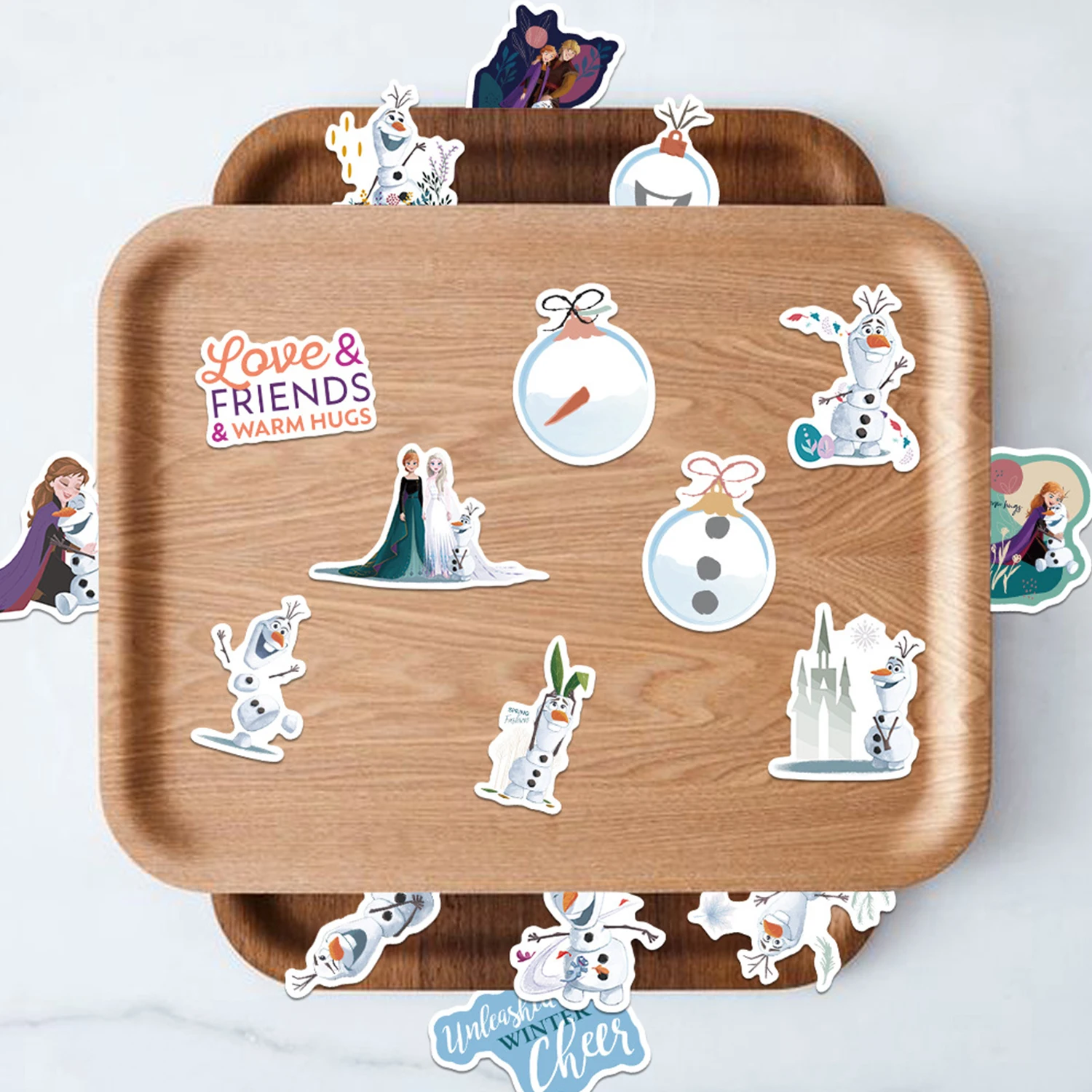 Disney Cartoon Movie Sticker, Frozen, Olaf, Bonito, Graffiti, DIY, Laptop, Guitarra, Bagagem, Copo de Água, Decalque Impermeável, Brinquedo Infantil, 10 Pcs, 30 Pcs, 50Pcs