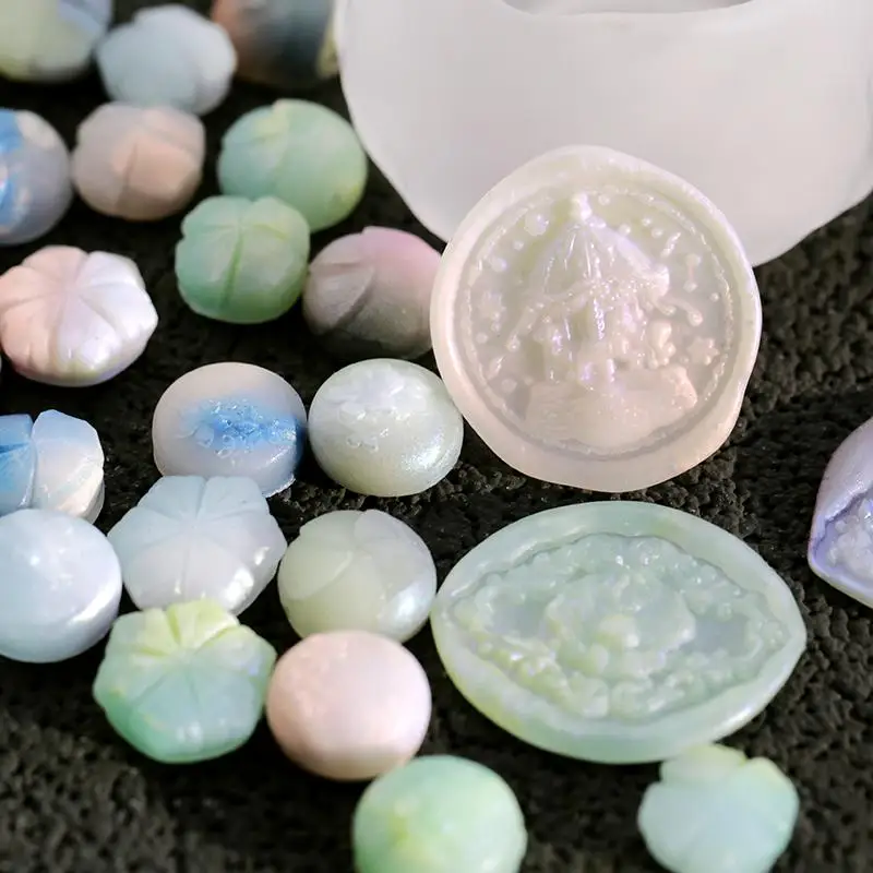 25pcs/bag Transparent Fire Paint Seal Wax Particles Mixed Color Envelope Sealing Wax Beads Girls Handmade DIY Fire Paint Wax