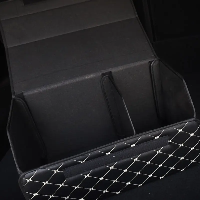 30cm Car PU Leather Trunk Storage Box Portable Foldable Storage Car Multiuse Storage Car Trunk Bag Auto Storag Box