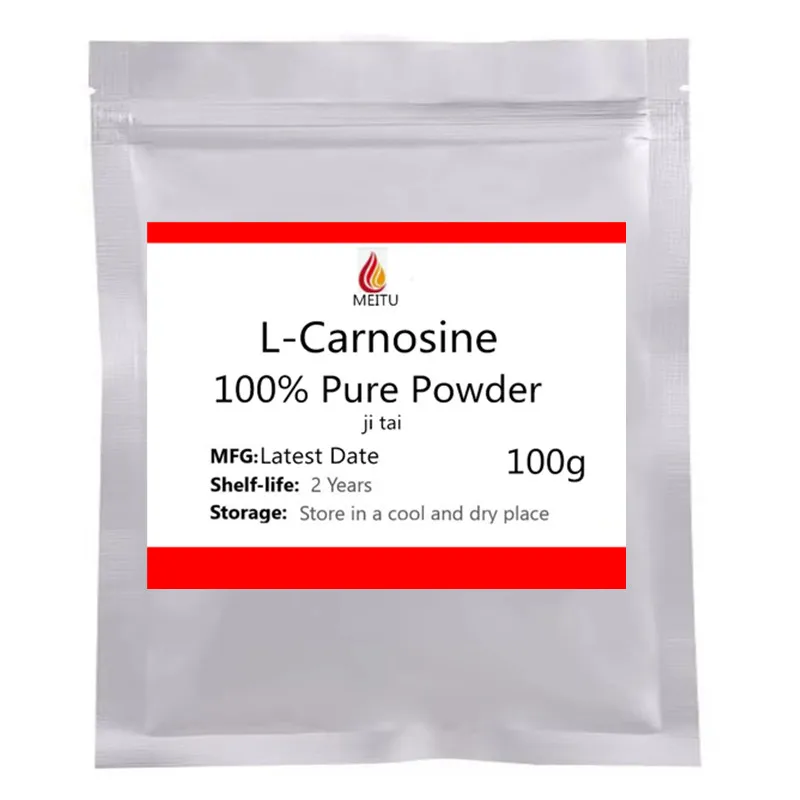 50-1000g L -carnosine Powder,99% Carnosine Powder,skin Nutrient, Promotes Cell Metabolism And Delays AgingCAS 305-84-0