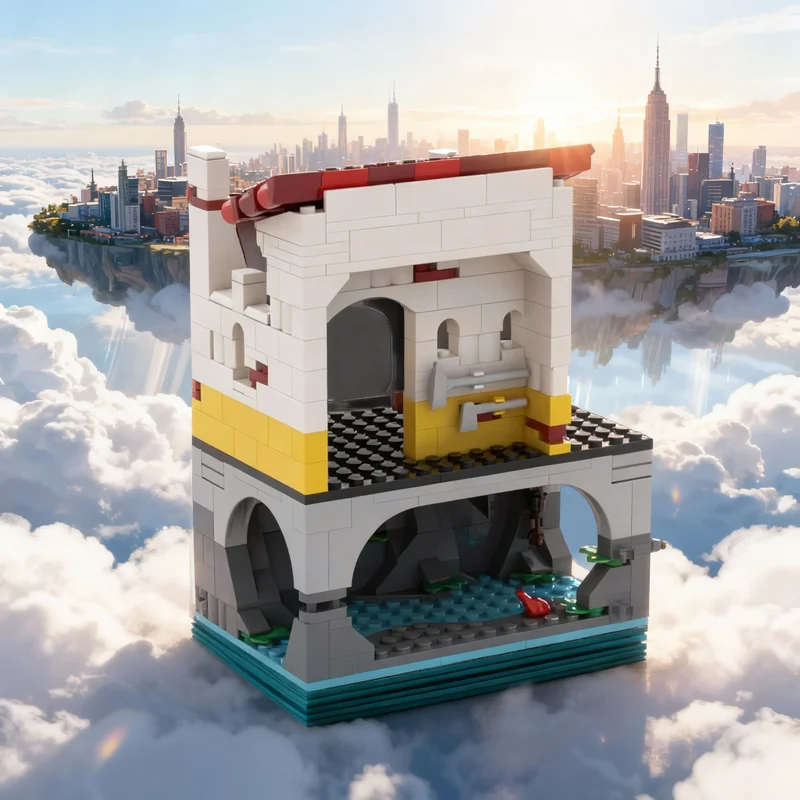 

364 детали MOC: Фасад оружейной, расширение, модель «Пираты Эльдорадо», конструктор, игрушки, строительные блоки, рождественские подарки, идея для творчества своими руками