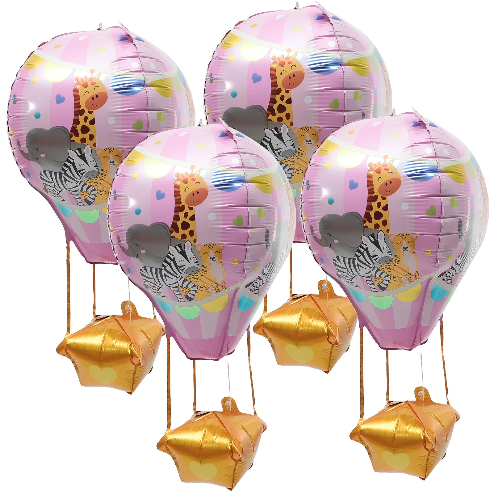 4 Pcs Wedding Hot Air Balloon Child Kites Balloons Aluminum Film Festival Party