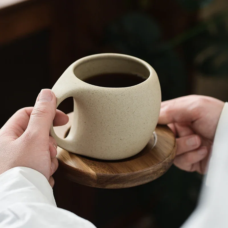 

Vintage Ceramic Coffee Cup Saucer Modern Art Espresso Cup Couple Gift Office Mug Fine Tea Mug Friend Gift Home Decoration Nordic