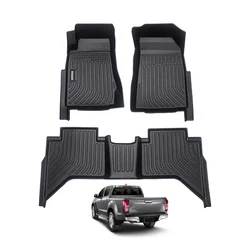 Custom 4x4 Auto Floor Mat 5D TPO Floor Mat for Isuzu Dmax 2015-2023 Deep Dish Matting TPE Car Carpet