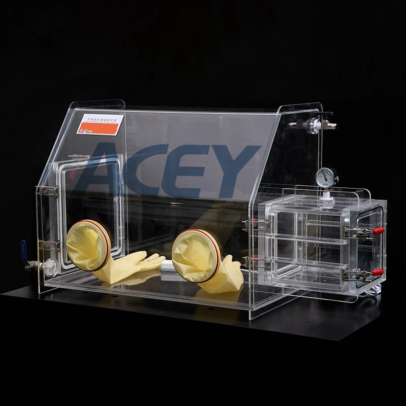 6mm Transparent Lab Acrylic Glove Box Laboratory Vacuum Glove Box with Industrial Grade Corrosion-resistant Gloves