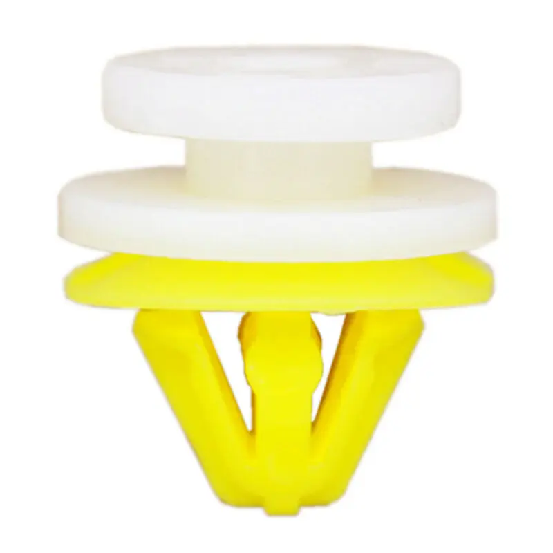 

Durable New Useful Retainer 30pcs/kt Yellow + White Clips DYC500030 Door Cladding Fastener Nylon Parts Accessories