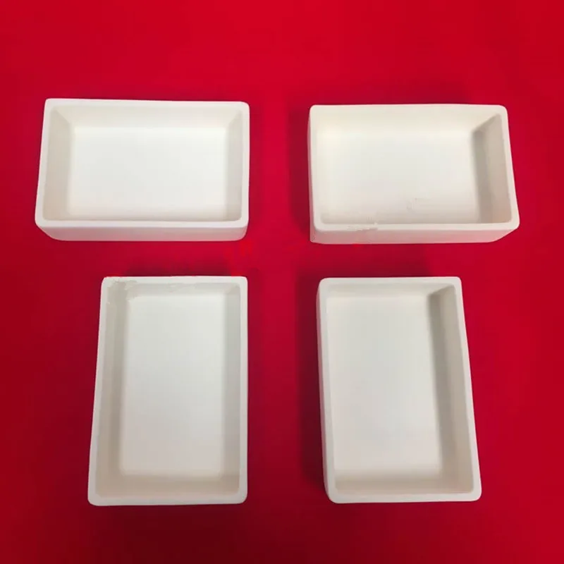 Rectangular Corundum Crucible / 99% Square alumina crucible /Sintered Crucible/melting crucible/Analytical research crucibles