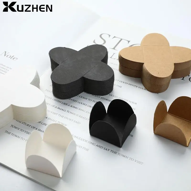 Bandeja espaciadora de Chocolate, bandeja de papel para dulces, postre, Base de Chocolate, paquete para hornear, Papel Kraft para Chocolate, 3 colores, 50 unidades