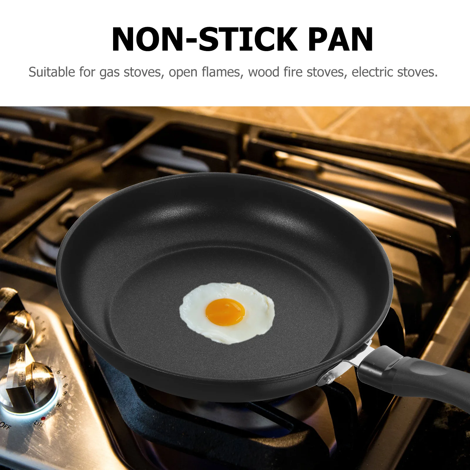 

Сковорода с антипригарным покрытием толщиной 24 см, плоское дно для индукционной плиты, каменная сковорода с манфанитом, яйцом, блинов, термостойкая ручка