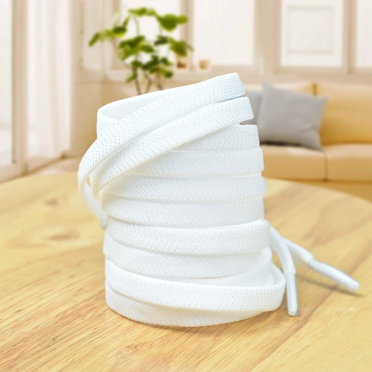 New 1Pair Flat Elastic Shoelaces White/Black No Tie Shoelaces Kids Adult Unisex Flat Sneakers Shoelace Quick Lazy Laces Strings