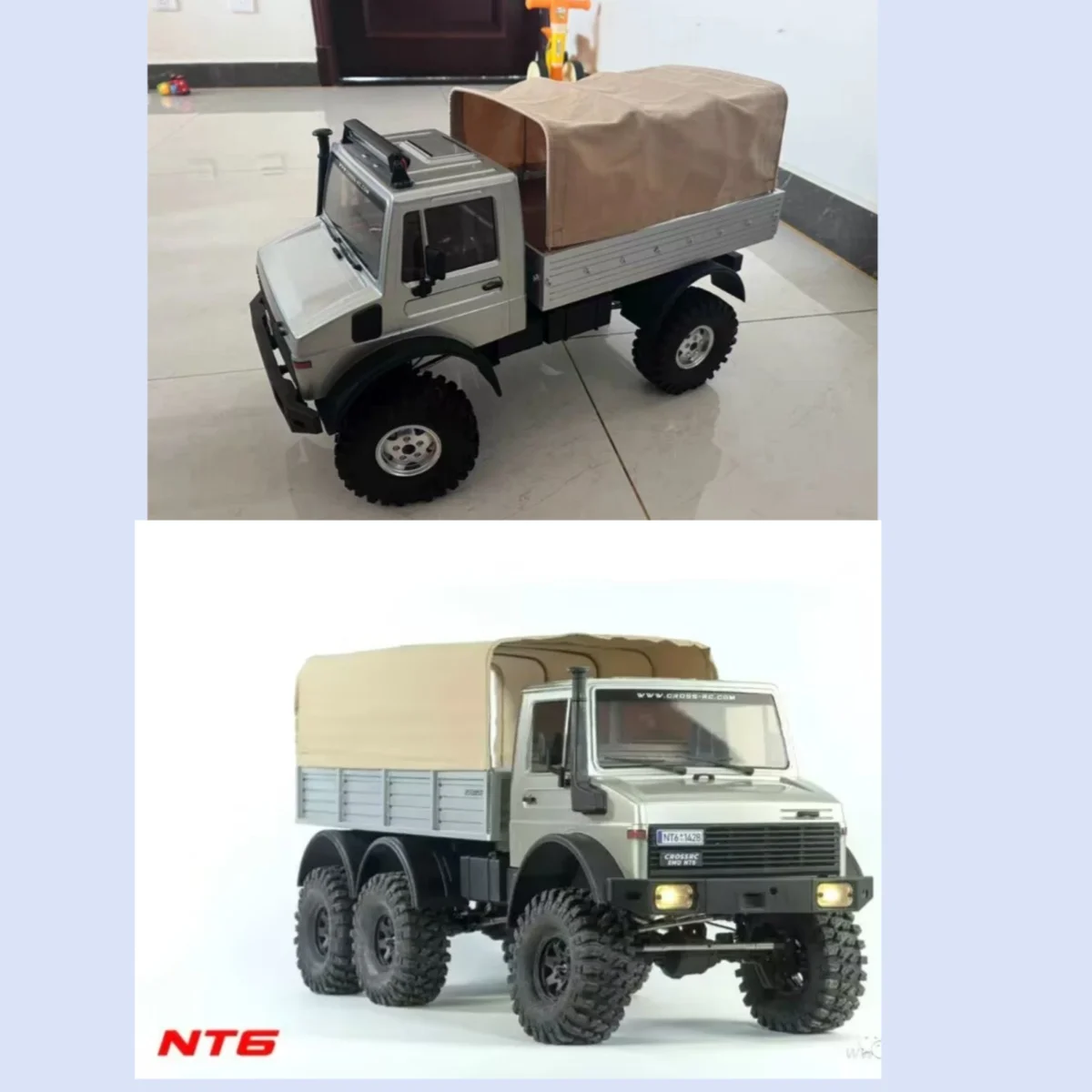 1/10 Off Road Painted unimog 6x6 4x4 car body shell 313mm TRX4
