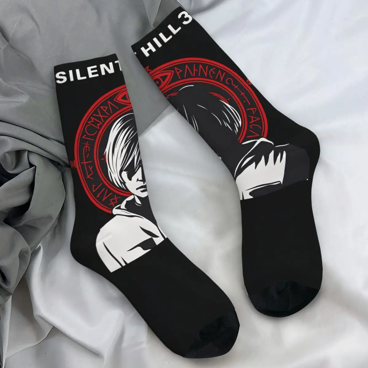 

Silent Hill Horror Game Heavens Night Stockings Женские и мужские носки SH3 Heather Средние мягкие элегантные носки Зимние нескользящие носки Подарок