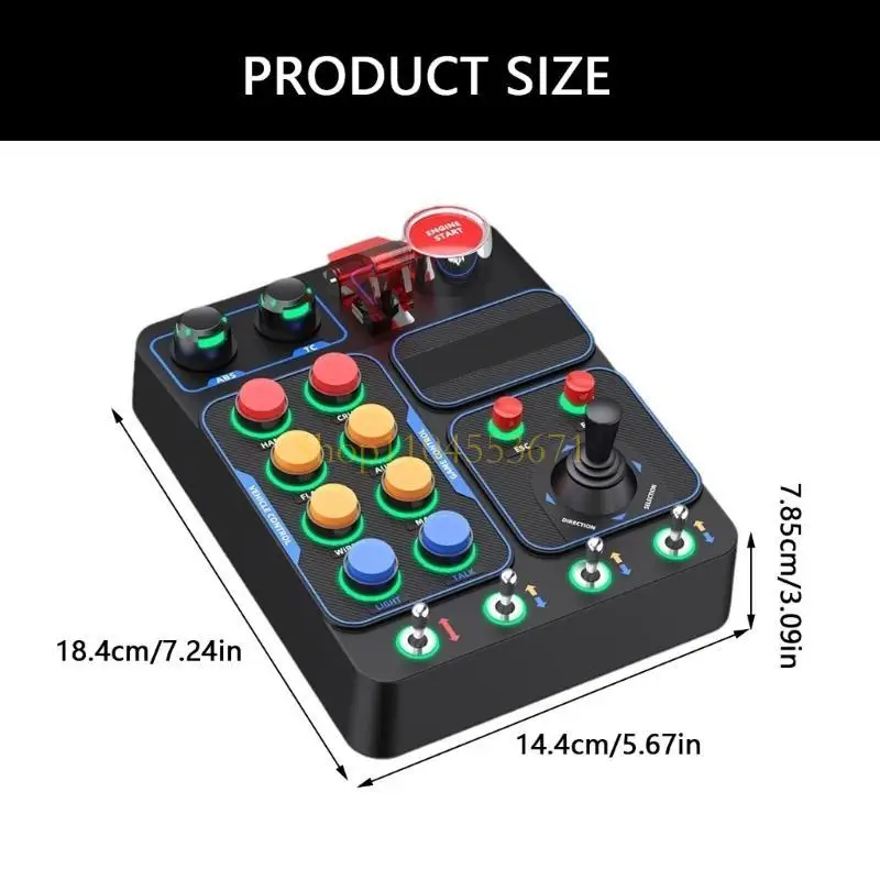 Best Seller Multiple Light Effect Racing Simulators Consoles Caixa controle para jogabilidade imersiva