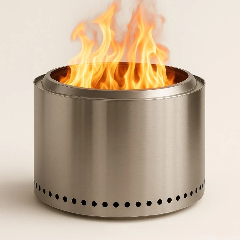 Outdoor Camping Firewood Stove Secondary Burning Smokeless Bonfire Stove Courtyard Barbecue Stainless Steel Barbecue Supplies