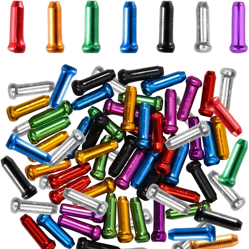 20/40Pcs Bike Inner Cable End Caps Alloy Road Mountain Bikes Brake Tips Shift Cable End Crimps