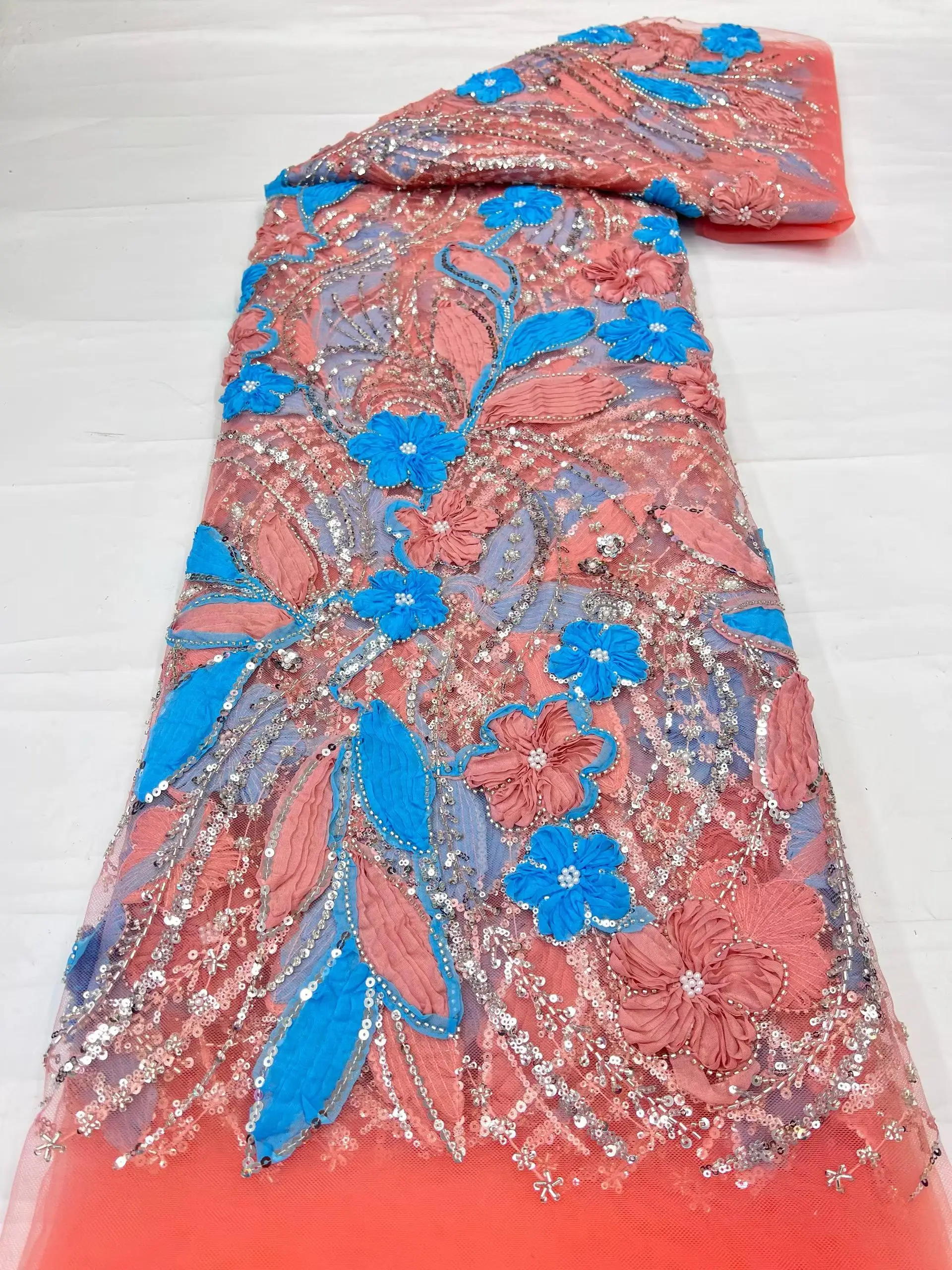 Tissu de dentelle en tulle bro - Embroidery Fabric avis et prix