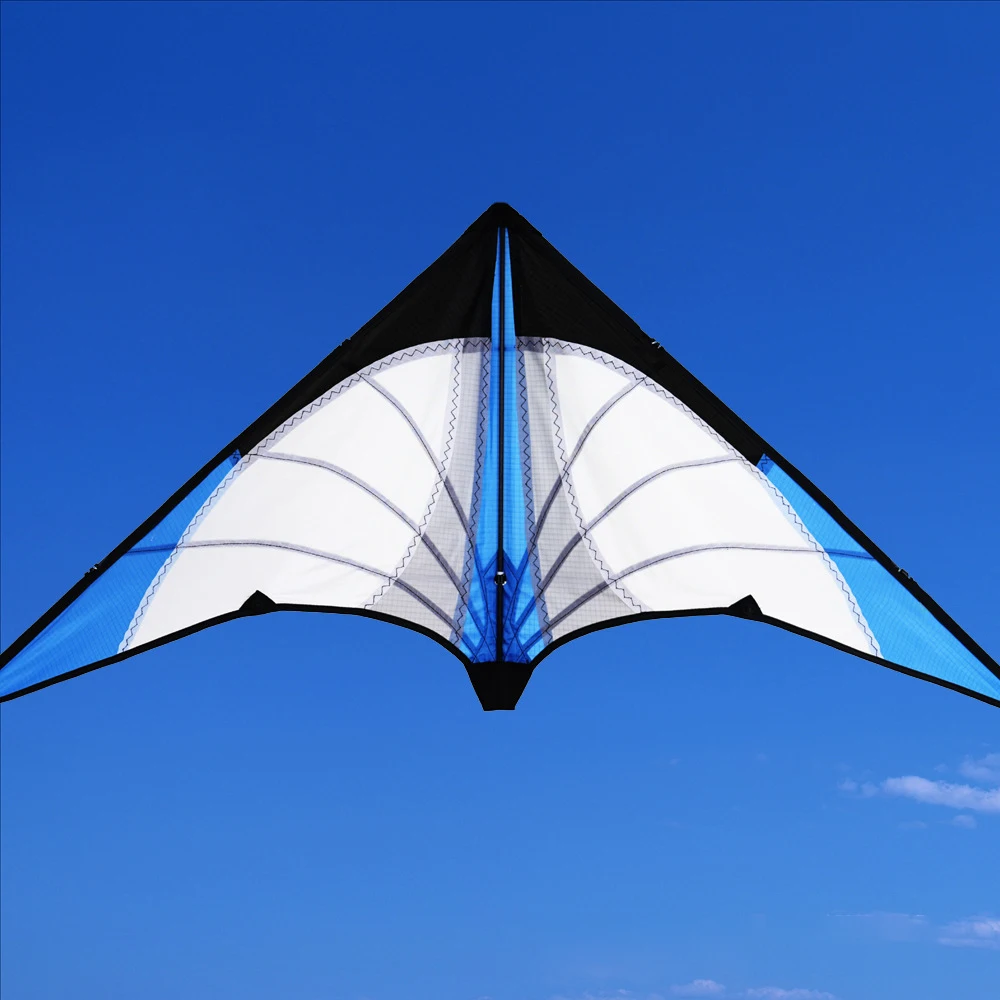 Kids Gift Professional Dual Line Stunt Kite Good Flying Multi Style 1.2m Kite DIY Toy 48 Inch Blue Sport Kite Outdoor Sports