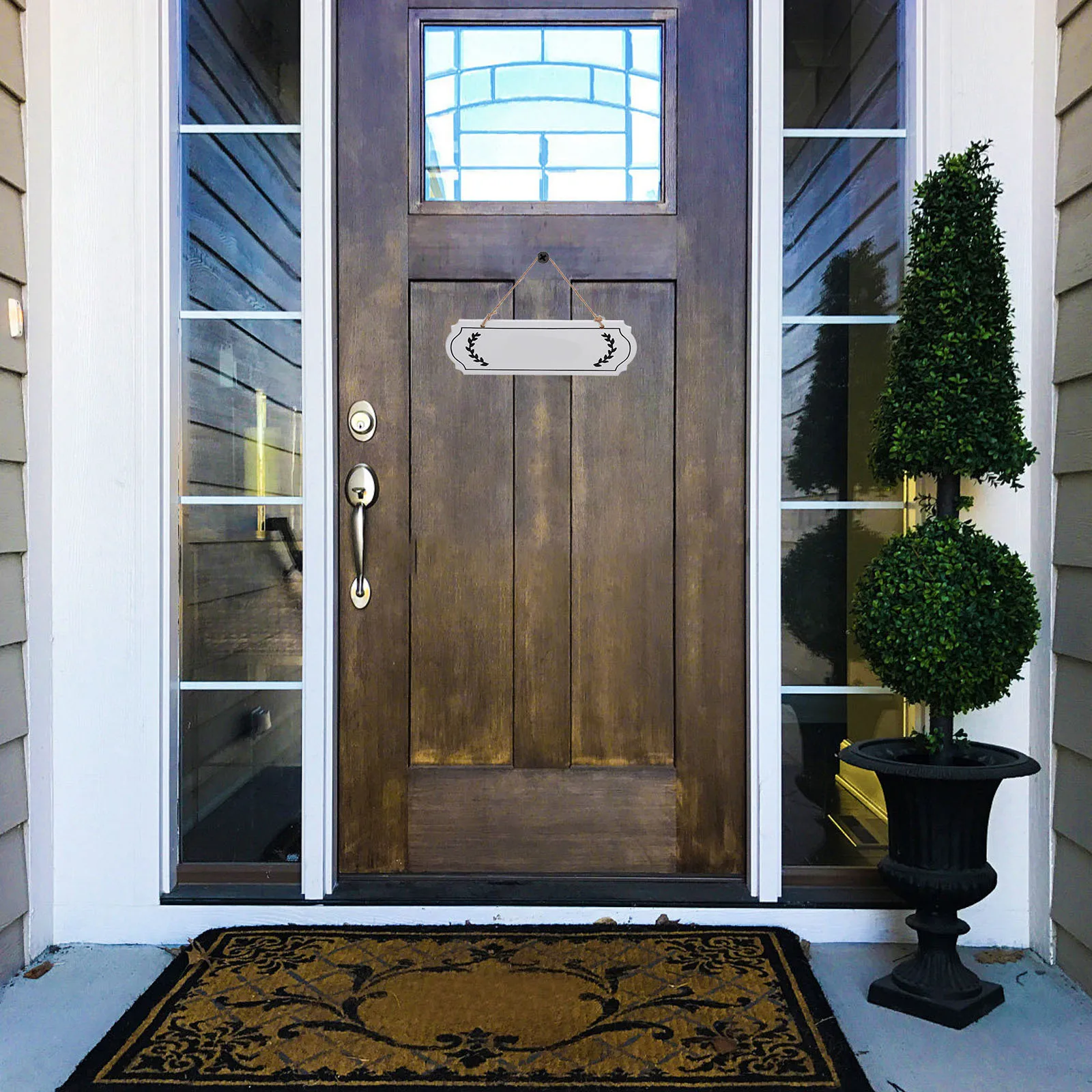 

Wooden Door Sign Blank Nordic Simplicity DIY Writable Hanging Plaque for Shop Hotel Home Blank Wood Ornament Family Wooden Sign