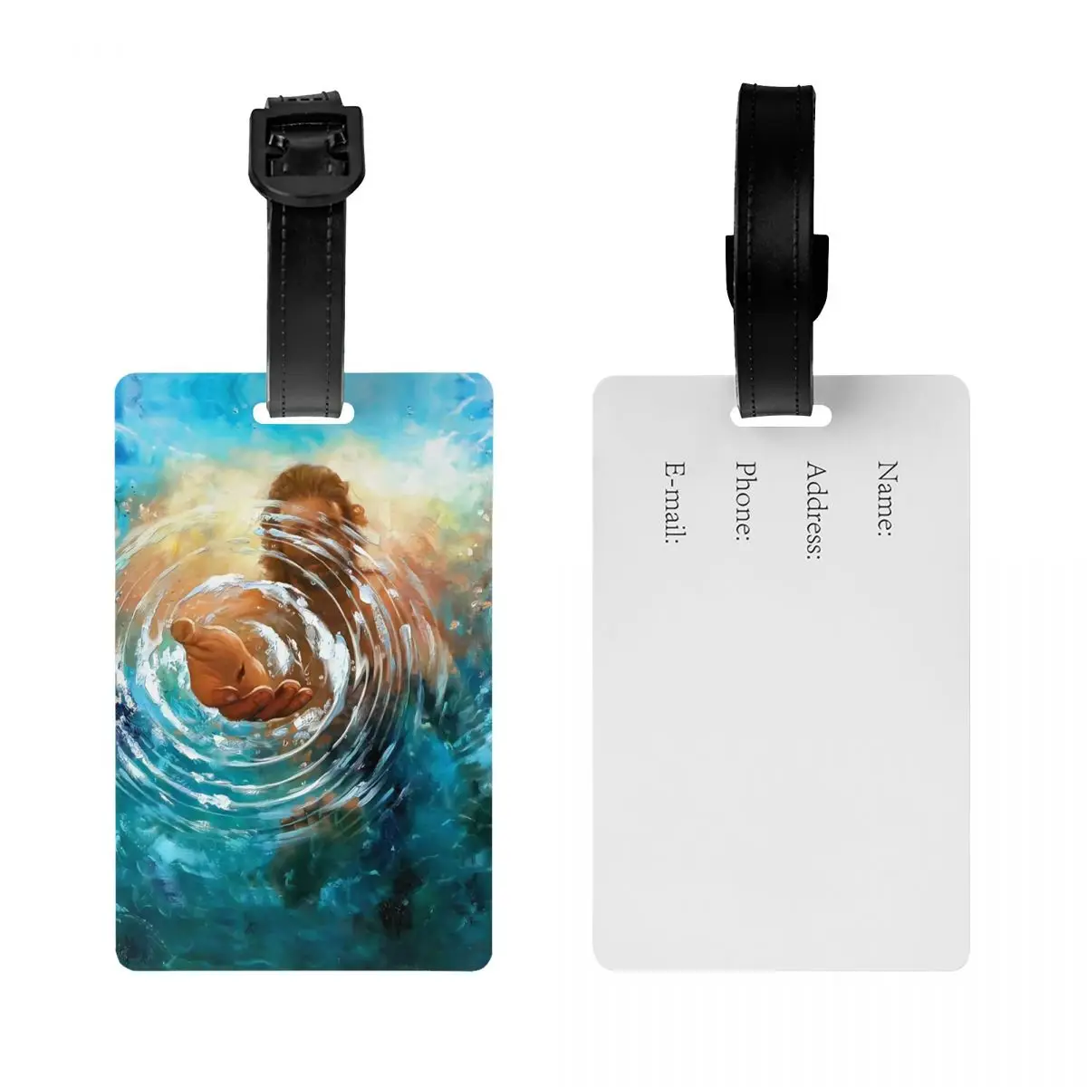 Custom Jesus Luggage Tags for Suitcases The Hand of God Privacy Cover ID Label