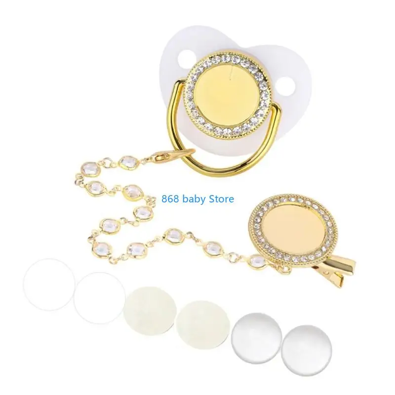 

29EE DIY Sublimation Blank Baby Pacifier Soft Soothing Teether for 6+ Months Infants