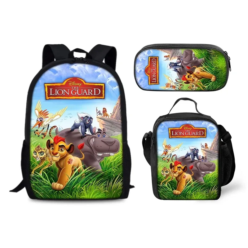 

25COSGuard Lion Школьный рюкзак Сумка для обеда Пенал Набор Подарок для детей Студентов