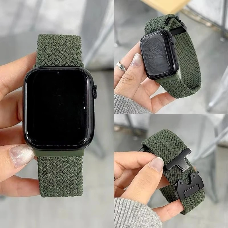 Parachute Band for Apple Watch Ultra 4 3 49mm Straps 46mm 42mm 45mm 44mm Braided Bracelet correa iWatch Series 12 11 10 9 8 SE 7