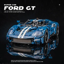 1466PCS Technical Blue 2022 Ford GT Sport Car Building Blocks 42154 MOC Assemble Bricks Vehicle Toys Gift For Children Kids