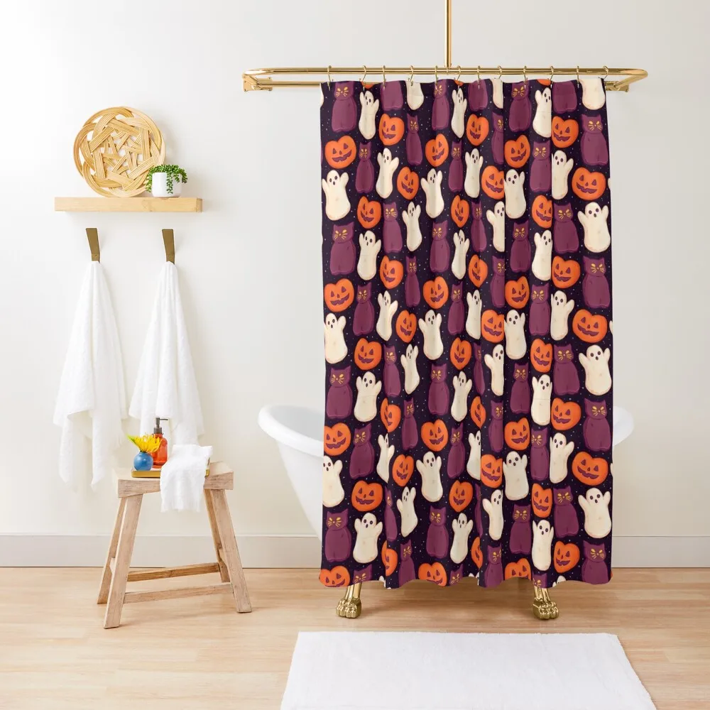 

Halloween Marshmallows Dark Shower Curtain Shower Bath Bathroom Shower Cute Bathroom For Curtain