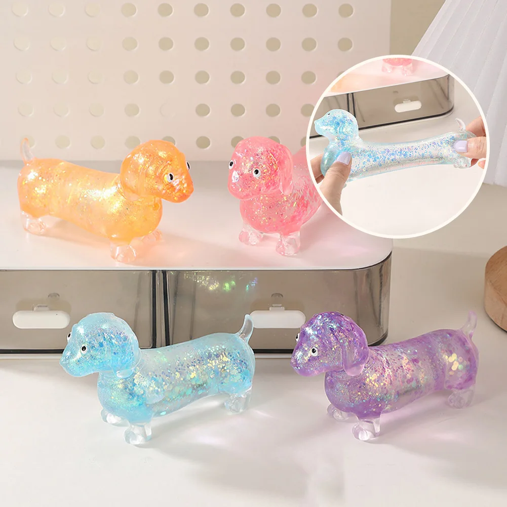 Dackel-Squishies, Stretch-Squeeze, sensorisches Spielzeug, niedliche Hundeform, weich, verlangsamter Rebound, Angstlinderung, Squeeze-Spielzeug