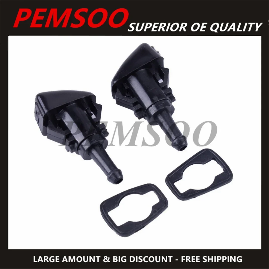 NEW 2PCS Black Car Front Windshield Washer Nozzle Sprayer Jet 5303834AB Fit For Jeep Patriot Compass 5303834AB