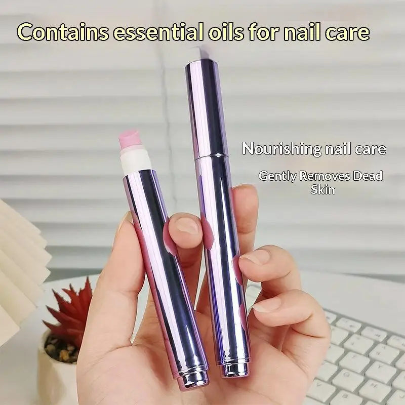 Hot 3-in-1 Cuticle Oil Pen Nail Pen Dead Skin Cuticle Remover Pen Nail Oil Pen With Ceramic Tip For Nails Care Chip-resistant