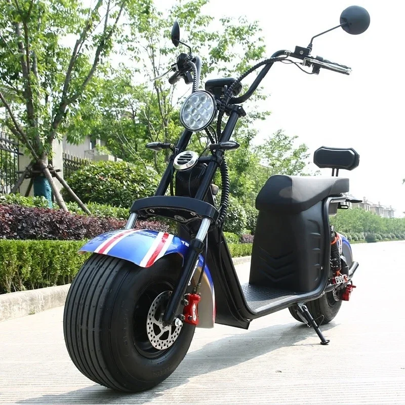 China Classic Popular Fat Tire 2 Wheel Electric Citycoco Scooter 1500w Adult Electric Motorcycle With Big Seat