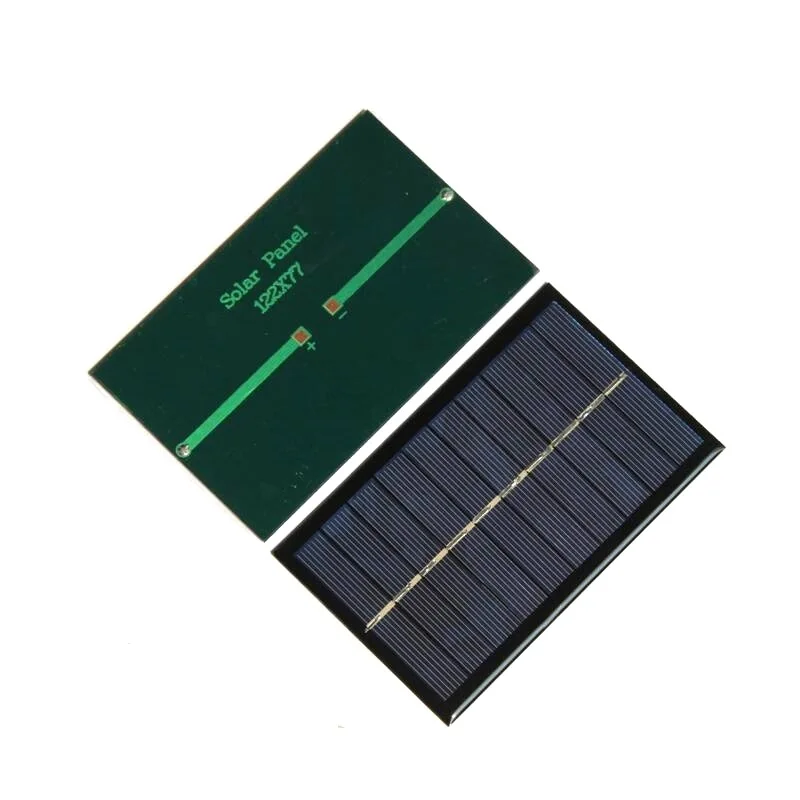 Factory Price 100PCS 1.4W 5V Mini Epoxy Solar Cell Poly Solar PV Module DIY Solar Lighting System and Toys 122*77MM