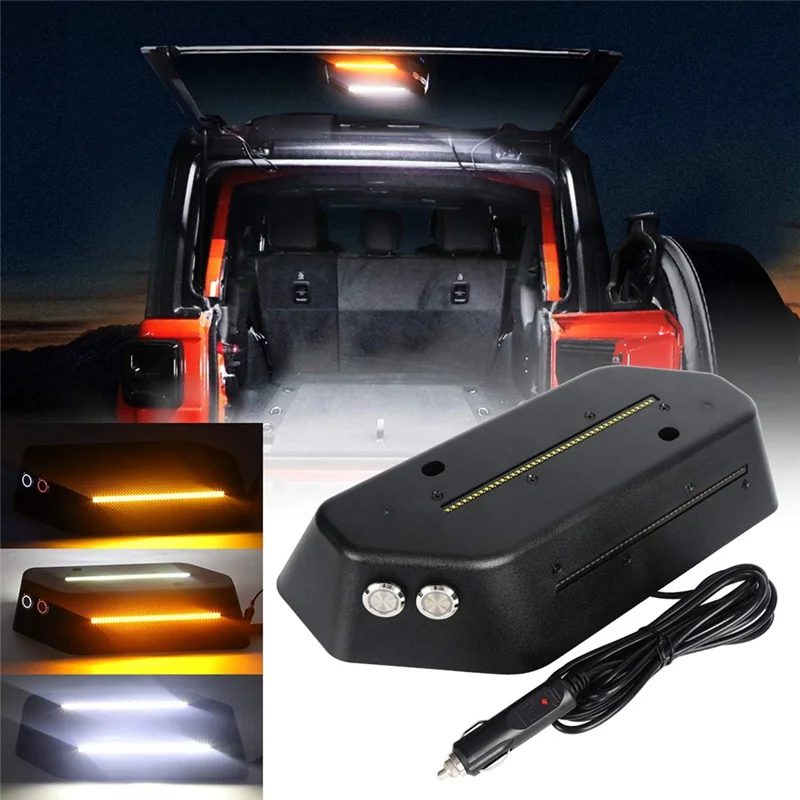 

A040-LED Trunk Light For Jeep Wrangler JL 2018-2024 LED Cargo Light With White/Amber Warning Light Rear Glass Lift Gate Light