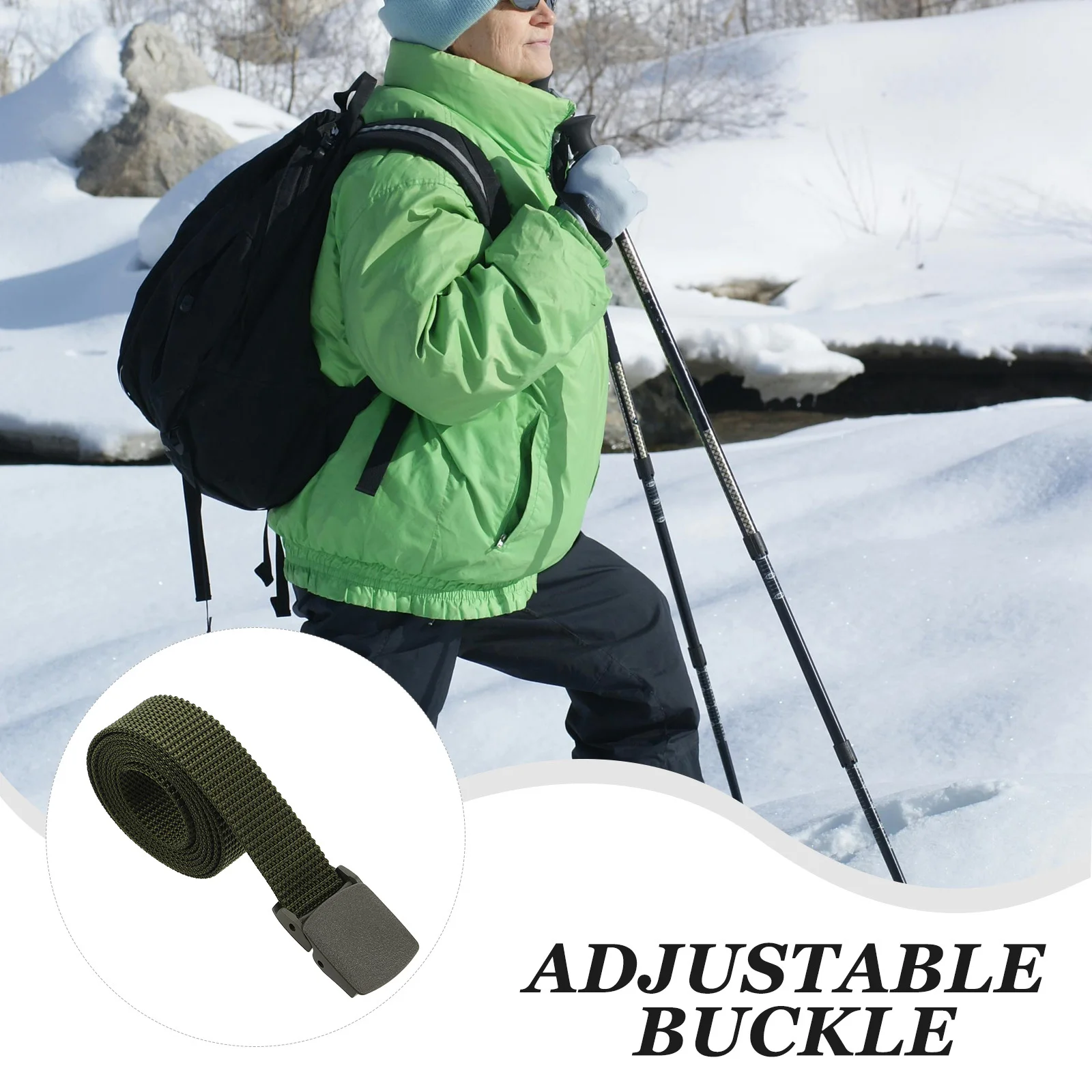 Cinturón táctico ajustable de lona de nailon para hombre, correa de utilidad resistente para senderismo al aire libre, cinturón de entrenamiento de montañismo, 4 Uds.
