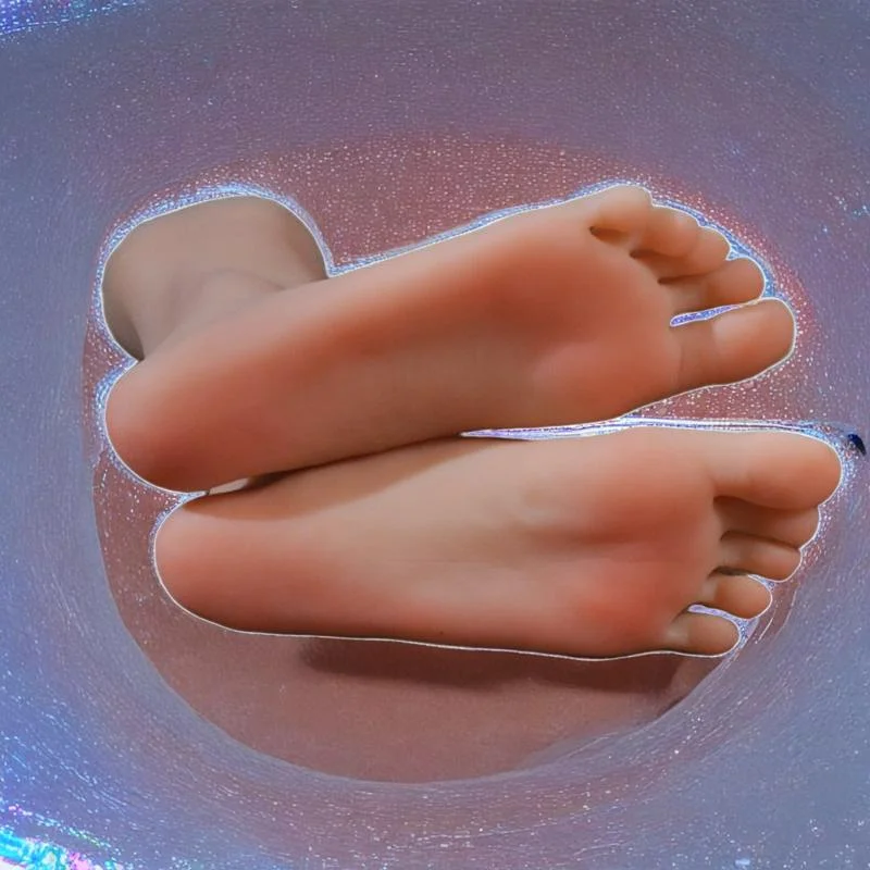

Female Silicone Foot Model Lifelike Fake Nail Art Feminine Foot Drawing Shoe Socks Display Medical Massage Fetish Feet