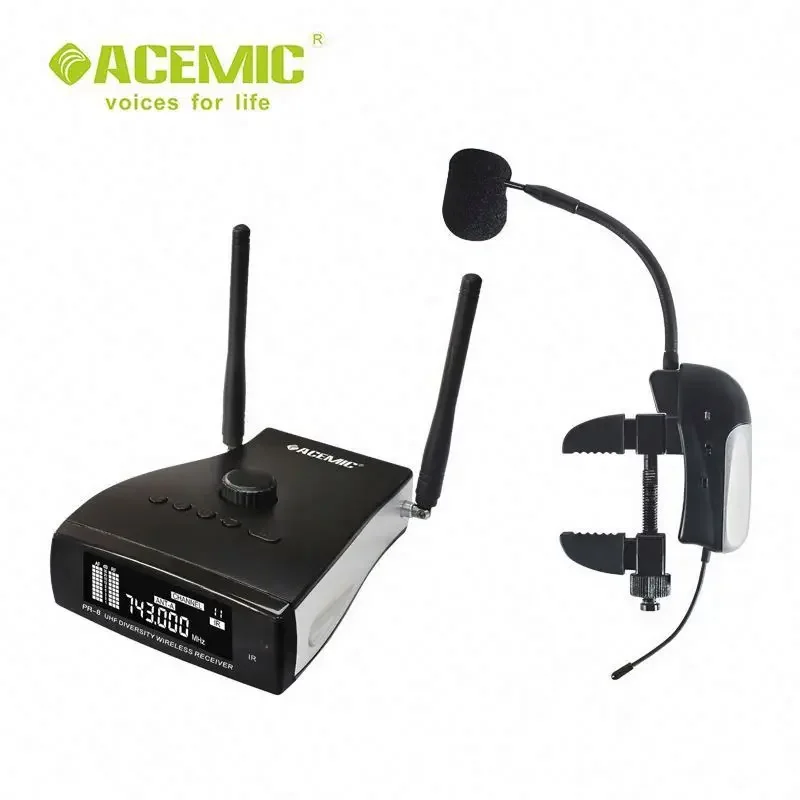 ACEMIC Musical Instrument UHF Microphone Wireless Noise Reduction Microphone for Guitar Violin Musical Instruments Microphone