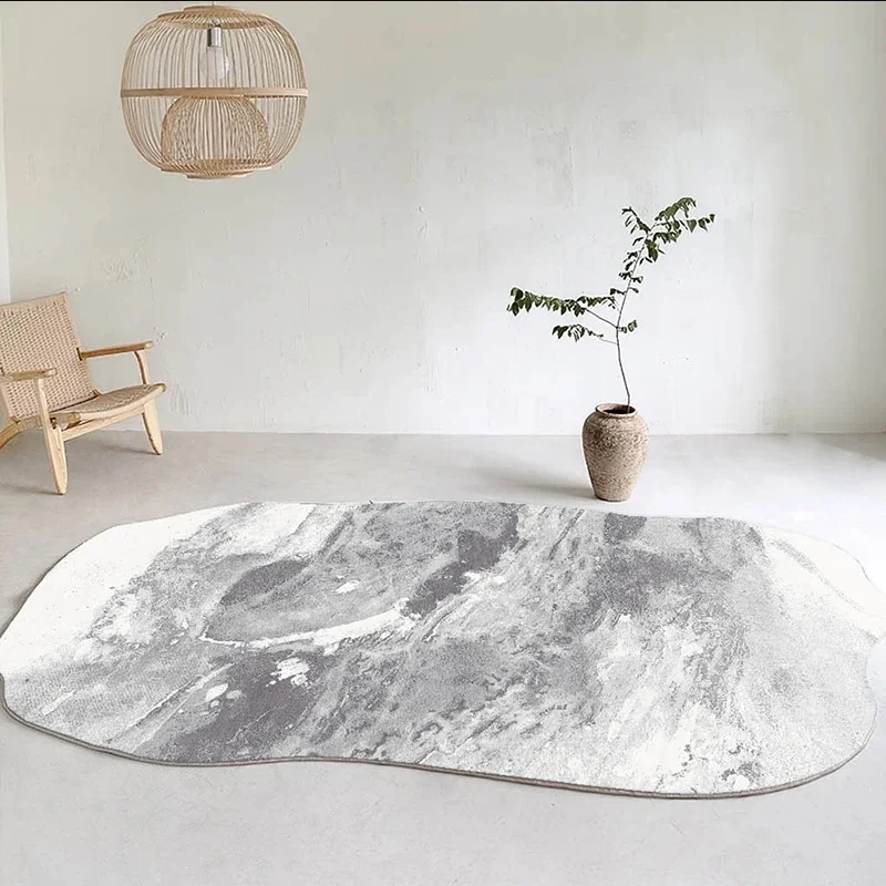 

Carpet for Living Room Large Area Irregular Shape Modern Abstract Bedroom Mats Home Decoration IG Luxury Cloakroom Rugs ковер 러그