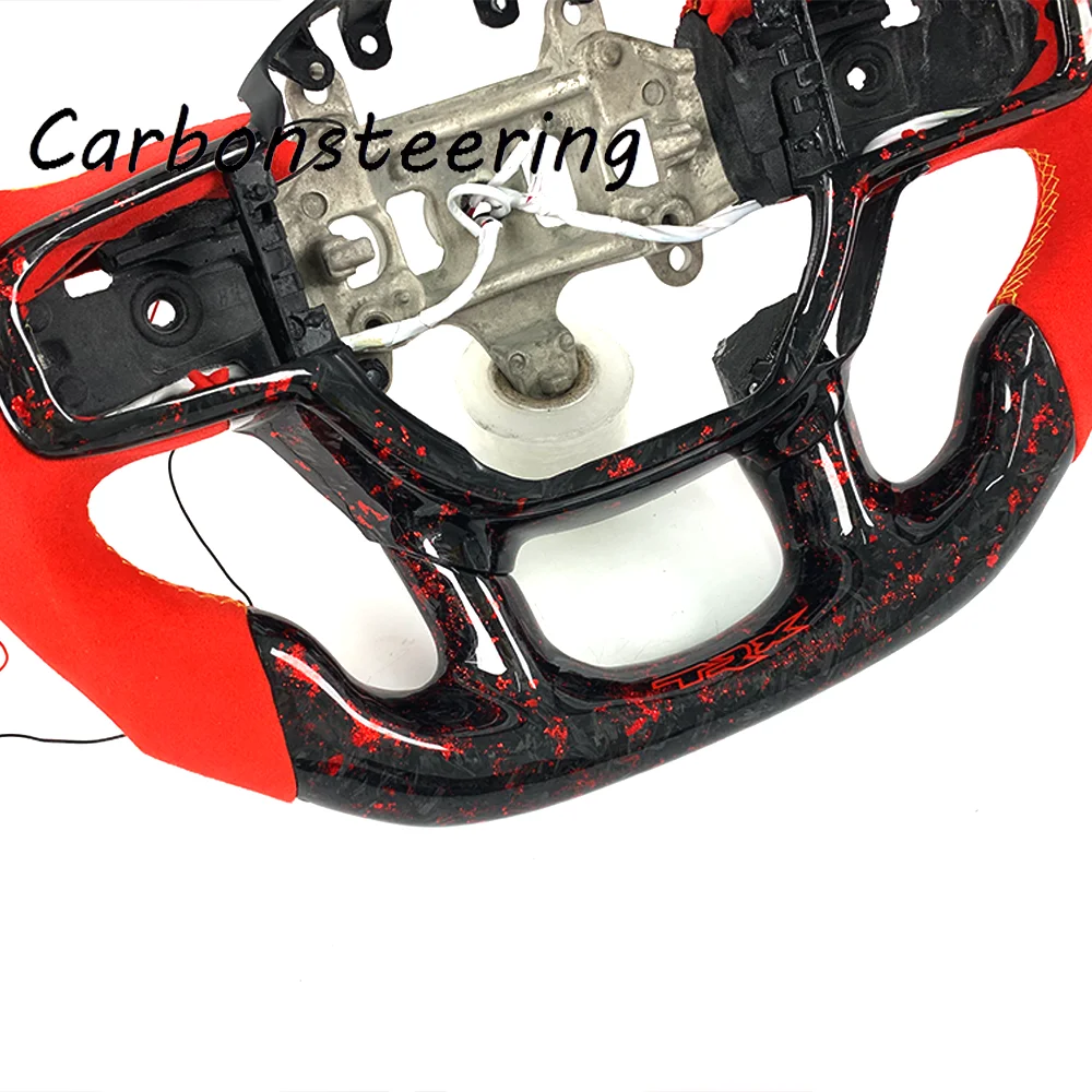 Premium Forged Carbon Fiber Steering Wheel for Ram 1500 TRX Rebel 2019-2025 Custom OEM Fit Replacement Off Road Interior Upgrade view 3