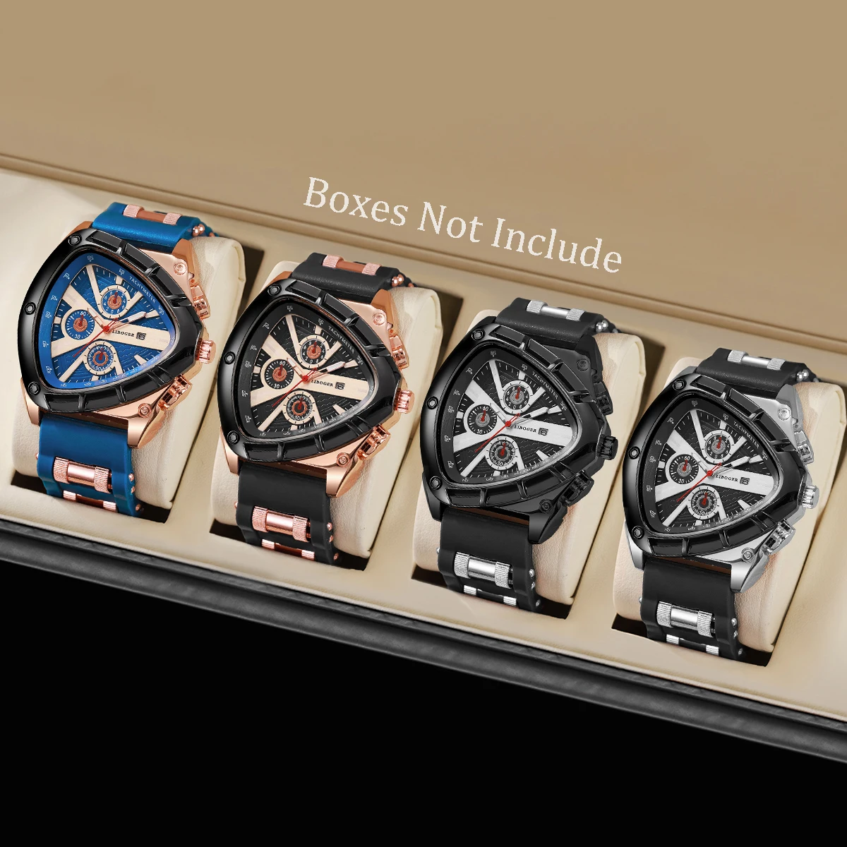 1/4PCS Fashion Silicone Strap Men Sports Watches Casual Arabic Dial Man Wristwatch With Calendar Reloj Hombre(Without Box) image 2