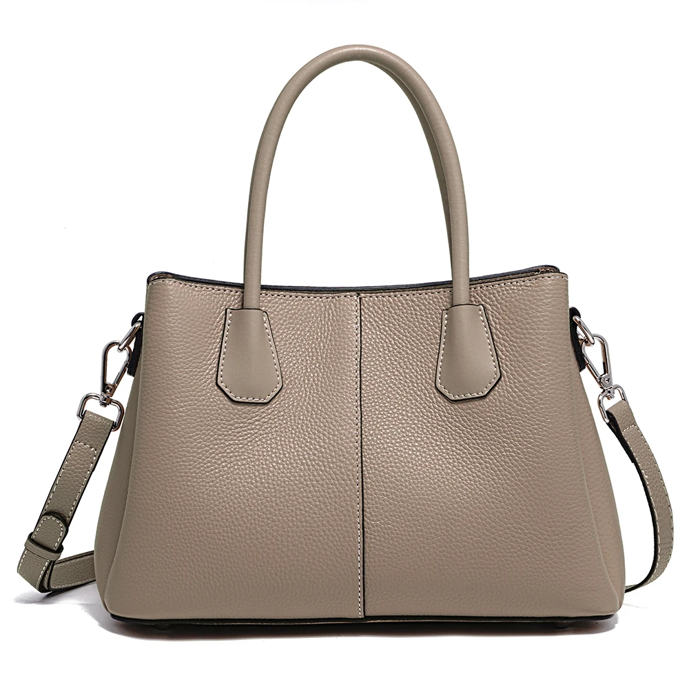 Zency Ladies Genuine Leather Top-handle Bag Luxury Designer Shoulder Crossbody Bag