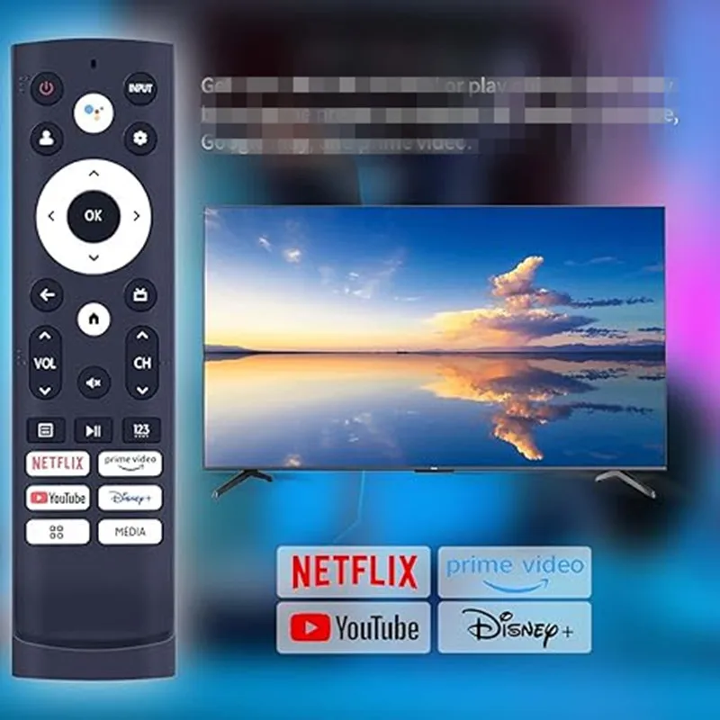 Mando a distancia ERF3S90H compatible con Hisense TV 43A65H 43A6H 43A68H 55U6H 55U7G 75A6H (sin voz)