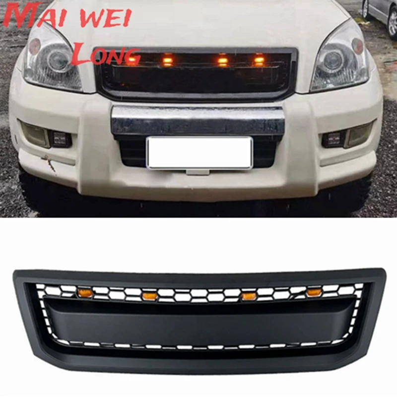 Front Bumper Grill Radiator Grille for Toyota Land Cruiser 120 Prado Lc120 Fj120 2700 4000 2003-2009 Refit headlamp frame