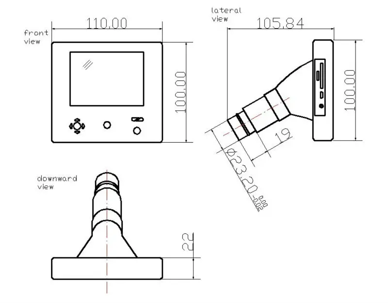 MDC2000 CE & RoHS proved 2.0 mp multi-function LCD microscope digital camera with relay lens